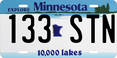 MN license plate 133STN