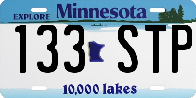 MN license plate 133STP