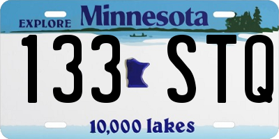 MN license plate 133STQ