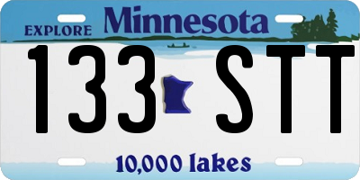 MN license plate 133STT