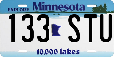 MN license plate 133STU