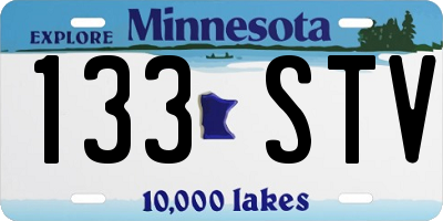 MN license plate 133STV