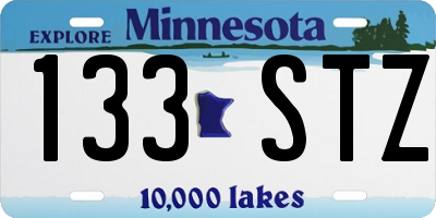 MN license plate 133STZ