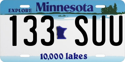 MN license plate 133SUU
