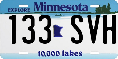 MN license plate 133SVH