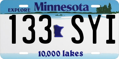 MN license plate 133SYI