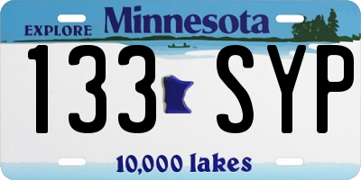 MN license plate 133SYP