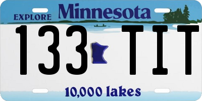 MN license plate 133TIT