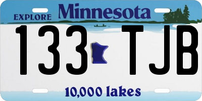 MN license plate 133TJB