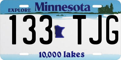 MN license plate 133TJG