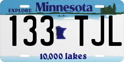 MN license plate 133TJL