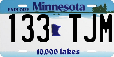 MN license plate 133TJM