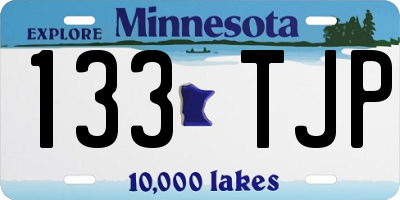 MN license plate 133TJP