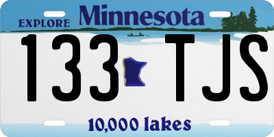 MN license plate 133TJS