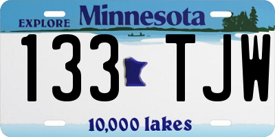 MN license plate 133TJW