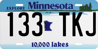 MN license plate 133TKJ