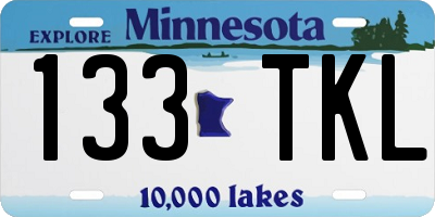 MN license plate 133TKL