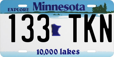 MN license plate 133TKN