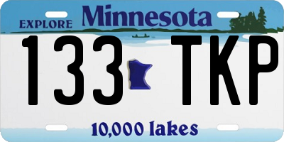 MN license plate 133TKP