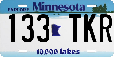 MN license plate 133TKR