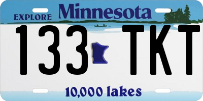 MN license plate 133TKT