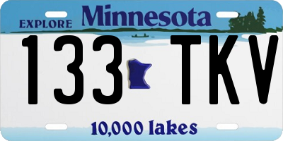 MN license plate 133TKV
