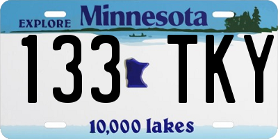 MN license plate 133TKY