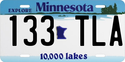 MN license plate 133TLA