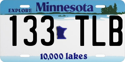 MN license plate 133TLB