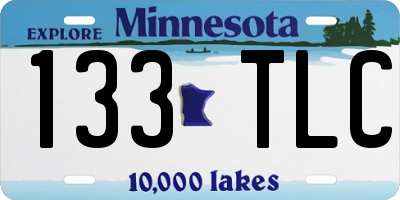 MN license plate 133TLC