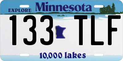 MN license plate 133TLF