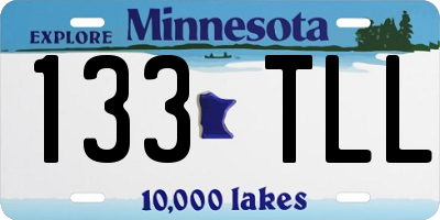 MN license plate 133TLL
