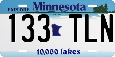 MN license plate 133TLN