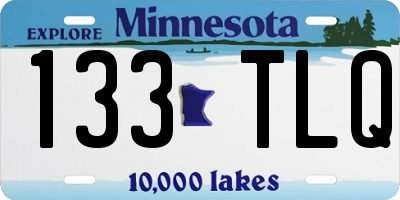 MN license plate 133TLQ