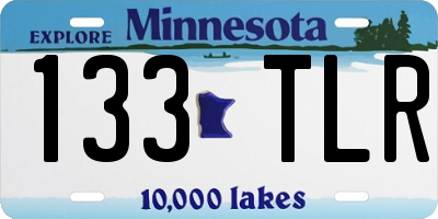 MN license plate 133TLR