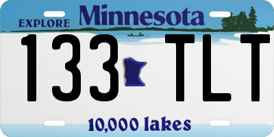 MN license plate 133TLT