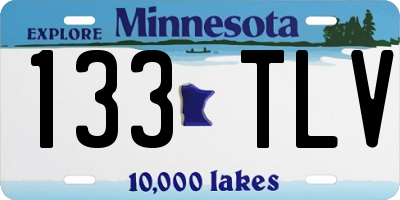 MN license plate 133TLV
