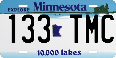 MN license plate 133TMC