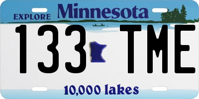 MN license plate 133TME