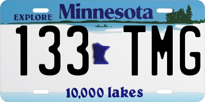 MN license plate 133TMG