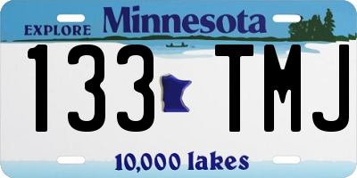MN license plate 133TMJ