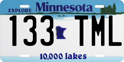 MN license plate 133TML