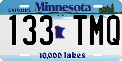 MN license plate 133TMQ