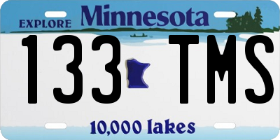 MN license plate 133TMS
