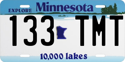 MN license plate 133TMT