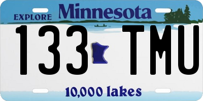 MN license plate 133TMU