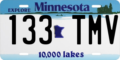 MN license plate 133TMV