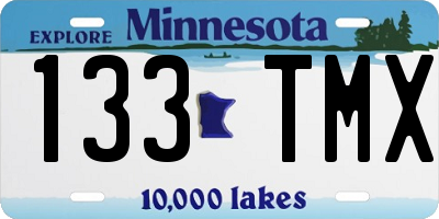 MN license plate 133TMX