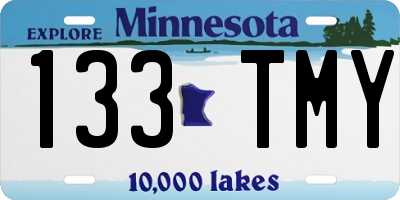 MN license plate 133TMY