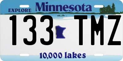 MN license plate 133TMZ